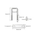 thumbnail image 2 of Unique Bargains Square U-Bolts 2 Sets 27mm Inner Width 75mm Length M8 304 Stainless Steel U Clamp Bolt, 2 of 5