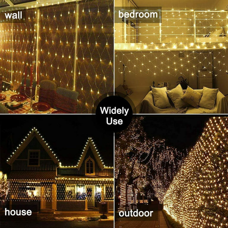 LED Fishing Net Lamp Waterproof For Indoor And Outdoor Family Garden  Bedroom Decoration 96 Super Bright Led Lights Energy Conservation Green US