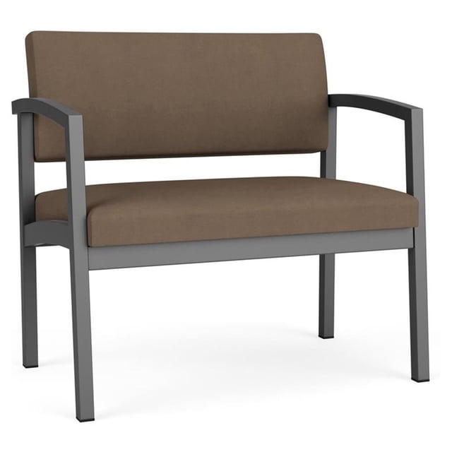 Chaise d'Attente pour Réception Bariatrique en Acier Lenox / Acier Charbon / Brun