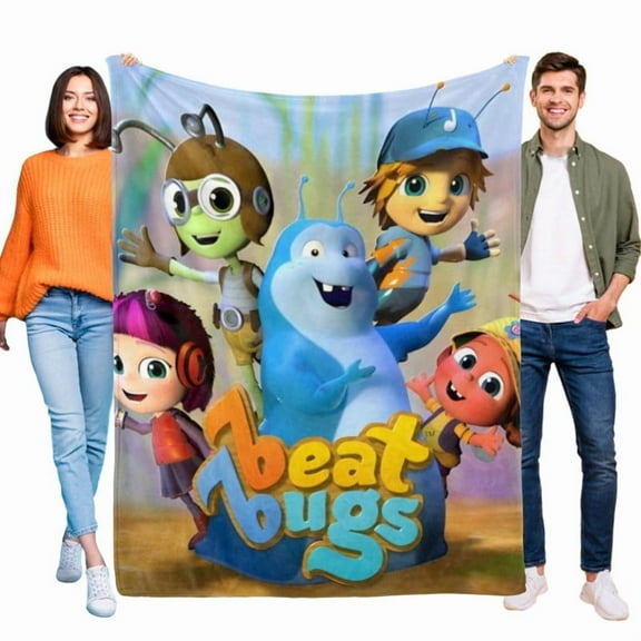 Throw Blanket Beat Bugs Cartoon Blanket Soft Micro Fleece Fuzzy Blankets Thin Bed Couch Decor Adult Nap Bedroom Car All Season Birthday Gifts 30"X40"