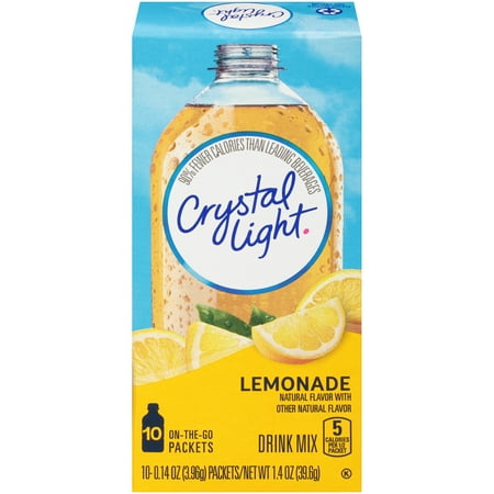 Crystal Light On-The-Go Drink Mix, Natural Lemonade, 10 Count