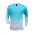 thumbnail image 4 of Ceisia Men's Long Sleeve Sports T-Shirt Gradient Print Quick Dry Moisture Wicking Breathable Stretch Running Gym Top Sky Blue Gifts for Father 5X, 4 of 6