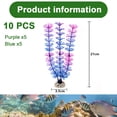 thumbnail image 2 of Plantas acuáticas artificiales de algas marinas Laklulu para acuario, decoraciones de plantas de plástico para peceras, 10 piezas, 2 of 5