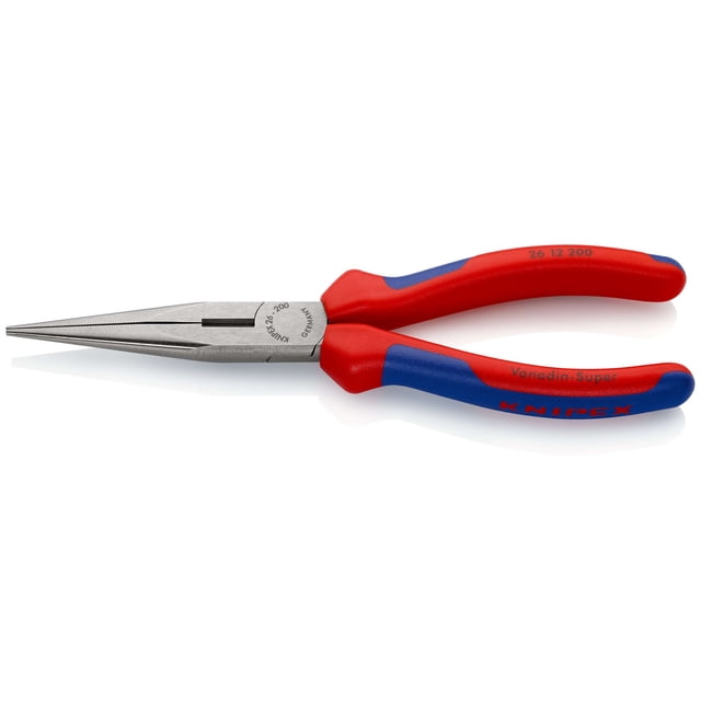 KNIPEX 26 12 200 Pinza de montaje (Pinzas de boca cigüeña) Con fundas en dos componentes acabado pavonado 200 mm