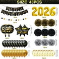 thumbnail image 3 of New Year Party Supplies New Year's Eve Black Party Decoration Set 43 Pieces B, 3 of 4