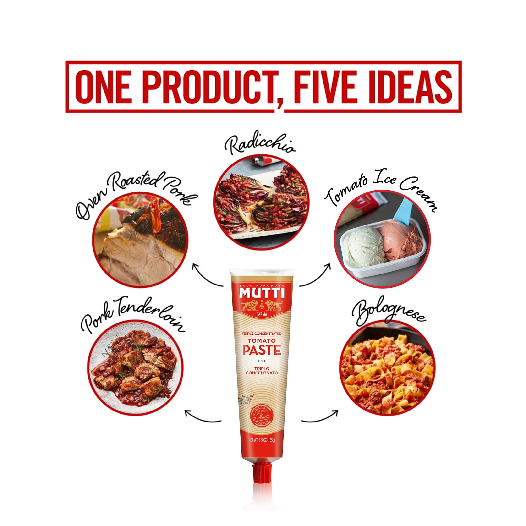 Mutti® Triple Concentrated Tomato Paste (Triplo Concentrato), 6.5 Oz, Tube in Box