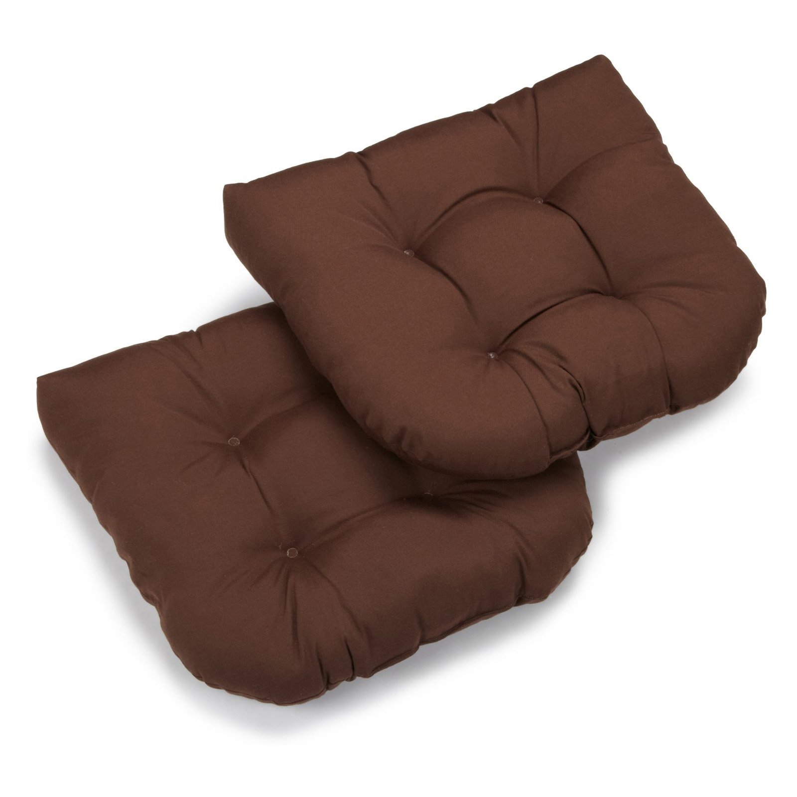 Blazing Needles Twill UShaped Indoor Chair Cushion Set of 2
