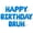 Blue, variant on Letter Balloons - HAPPY BIRTHDAY BRUH 16" Inch Alphabet Letters Foil Mylar Balloon Birthday Party Banner (Purple)