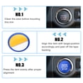thumbnail image 5 of Engine Start Stop Button Cover One Click Push Start Button Sticker for Toyota Camry Aluminum Alloy Blue, 5 of 7