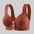 thumbnail image 2 of Fsqjgq Cotton Bras for Women Plus Size Comfort Underwear Front Closure Full Coverage Wireless Bras Seamless Back Support Push Up Bra Bralettes Everyday Bra 42, 2 of 4