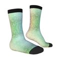 thumbnail image 3 of Uemuo Beautiful Glitter Pattern Women's Crew Socks, Soft Durable Breathable Moisture-Wicking with Odor Control Cotton socks, 3 of 9