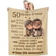 thumbnail image 1 of LHSHID 50th Anniversary Blanket Gifts Gift for 50th Wedding Anniversary Golden 50 Years of Marriage Gifts for Dad Mom Grandpa Grandma Grandparents 50th for Husband Wife 40"x50", 1 of 7