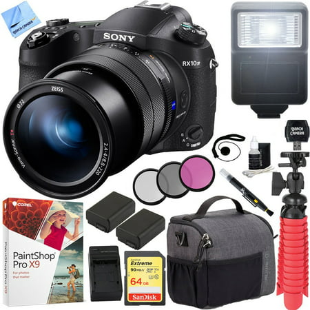 Sony RX10 IV Cyber-Shot High Zoom 20.1MP Camera with 24-600mm F.2.4-F4 Lens and Tamrac Tradewind Shoulder Bag Plus 64GB Dual Battery