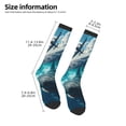 thumbnail image 2 of Naloa Airplane Shark Thigh High Socks Extra Long Stretchy Sock Women Over Knee High Opaque Stocking Daily Wear, 2 of 6