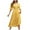 Yellow, variant on Summer Plus Size Dresses for Womens 2025 Fashion Fallow Short Sleeve V-Neck Lace Button Dress