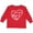 Red, variant on Inktastic I Love My Mom and Dad in White Chalk Heart Boys or Girls Long Sleeve Toddler T-Shirt