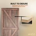 thumbnail image 6 of ANZZI Heavy Duty Sturdy Sliding Barn Door - 36x84'' Brown Sliding Wood Single Slide Door - Solid Core MDF + PVC - Knockdown Design - Barn Doors and Hardware Included - Space-Saving Solution, 6 of 10