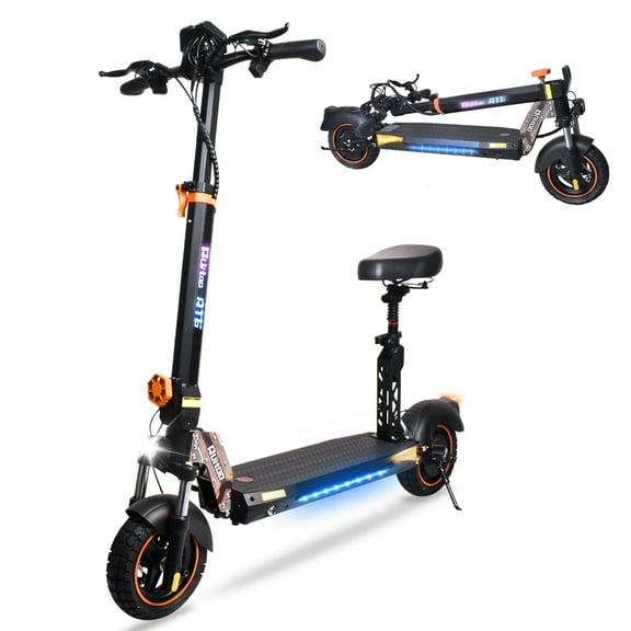 Bikydom Electric Scooter with Seat for Adults, 800W 28Mph Range 34 Miles Foldable Kick Scooter Max Load 264Lbs