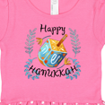 thumbnail image 3 of Inktastic Happy Hanukkah Dreidel and Laurels Gift Baby Girl Dress, 3 of 4