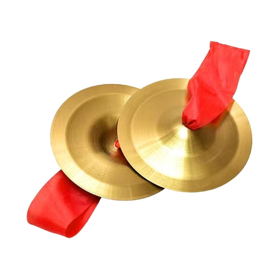 2 Pieces Hand Cymbals Mini Percussion Instruments Copper Alloy Bright Sound for Kids Student Music Class