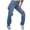 Blue, variant on Sngxgn Womens Wide Leg Casual Jeans Crossover Waisted Stretchy Y2K Denim Pants(Blue,S)