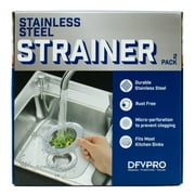 DFVPRO 2 Pack Stainless Steel Sink Drain Strainers -Fits Most Sinks, Durable & Rust Free, Easy to Clean