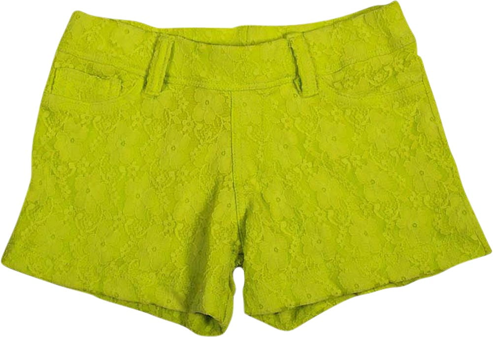 Flowers by Zoe Girls Sizes 4 10 Lace Shorts 3350210 (Yellow Lace