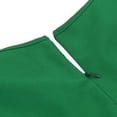 thumbnail image 7 of XFLWAM Women's 1940s Vintage A Line Swing Dress Keyhole Tie Short Sleeve Dress Crew Neck Solid Color Work Dress Cocktail Party Dresses Green S, 7 of 7