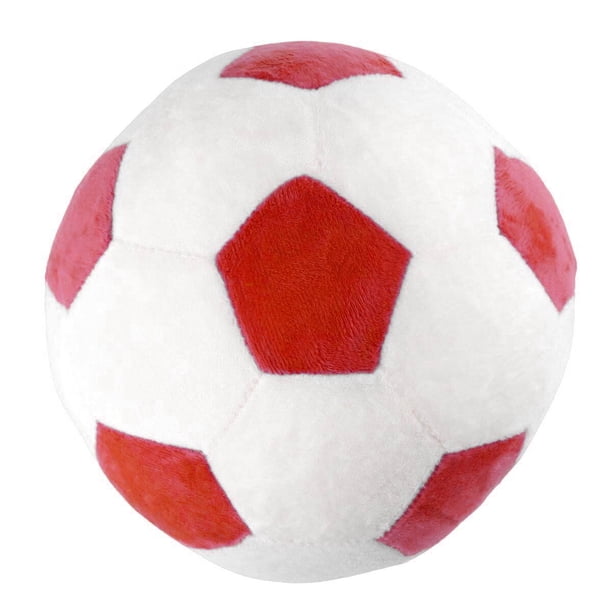 Juguetes de fútbol multifuncionales, peluche de fútbol, cojín rojo con forma de balón de fútbol