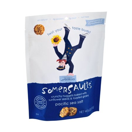 Somersaults - Crunchy Nuggets Sunflower Seed Snacks Sea Salt - 6 (Best Cheap Healthy Snacks)