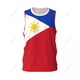 thumbnail image 4 of Camiseta deportiva de baloncesto para hombre con la bandera de Filipinas, camiseta multifunción para correr y fitness, sin mangas, con nombre personalizado exclusivo, 4 of 5
