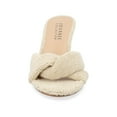 thumbnail image 6 of Journee Womens Mannon Soft Terry Cloth Slip On Open Toe Sandals, 6 of 9