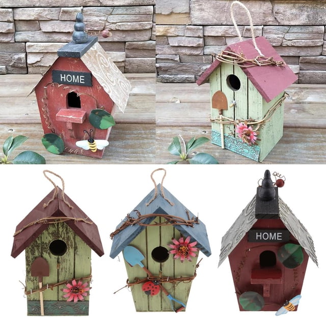 3 X Comedero para Pájaros de Colgante Shamjiam Casas de aves decorativas al aire libre