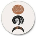 thumbnail image 2 of Designart - Retro Shapes Abstract Suns and Moons - Modern Metal Circle Wall Art, 2 of 5