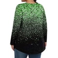 thumbnail image 4 of TQWQT Plus Size Tops for Women Dressy Cute Ladies Plus Size Tops V Neck Long Sleeve T Shirts Plus Women Ethnic Floral Print Casual Blouses 5x Women Plus Size Clothing Green 3XL, 4 of 5