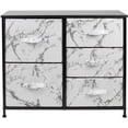 thumbnail image 7 of Sorbus Dresser with 5 Drawers- Black Frame, White Marble Drawers, 7 of 7