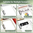 thumbnail image 5 of RBCKVXZ Clipboard Folder, A4 Foldable Clipboard with Horizontal and Vertical Double Metal Clips, 360 Degree Foldable Binder Clipboards with Pen Holder, File Cover Work Folder Clipboards, White, 5 of 7
