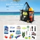 thumbnail image 1 of Bolsa de playa Bolsa de malla casual de gran capacidad Bolsa de vacaciones Negro, 1 of 6