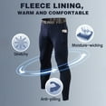 thumbnail image 3 of Sport Pantalon pour Hommes en Molleton Chaud, Extensible, avec Poche Anti-Humidité, pour Course et Entraînement, 3 of 7