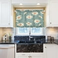 thumbnail image 5 of Daisy Flower Kitchen Curtains 24 Inch Length Blackout Thermal Insulating Tier Curtains with Rod Pockets Short Curtains Home Decor for Living Room/Bedroom, 5 of 6