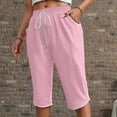 thumbnail image 2 of Women Fashion Solid Comfortable Casual Mid Waist Sport Pants, 2 of 5
