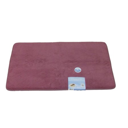 Tranquility Luxurious Memory Foam Pink Bath Mat Skid ...