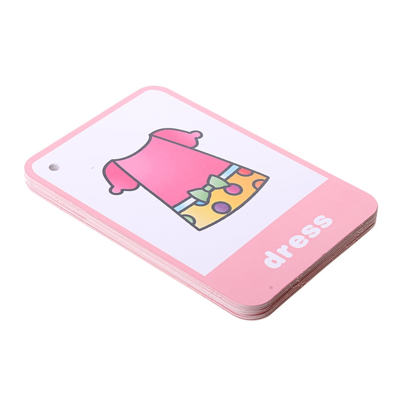 Kids Playing Learning Flash Cards Preschool Educational Pocket Card Activity 