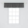 thumbnail image 2 of Ambesonne Geometric Window Valance, Monotone Squares and Bars, 54" X 12", Charcoal Grey and White, 2 of 3