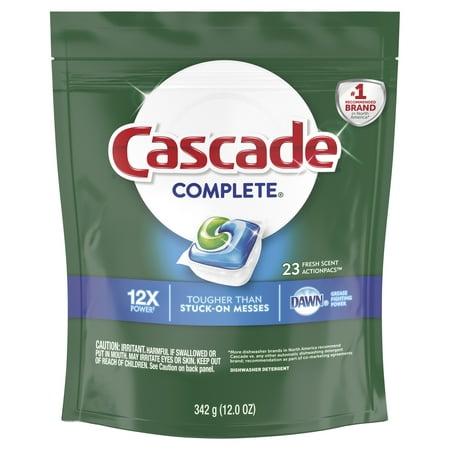Cascade Complete ActionPacs, Dishwasher Detergent, Fresh Scent, 23