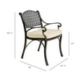 thumbnail image 5 of Kinger Home 2-Piece Cast Aluminum Outdoor Patio Chairs, Patio Chairs Set of 2, Patio Seating with Cushions, Chairs for Outside, Weather Resistant, Cushions Included, 5 of 5