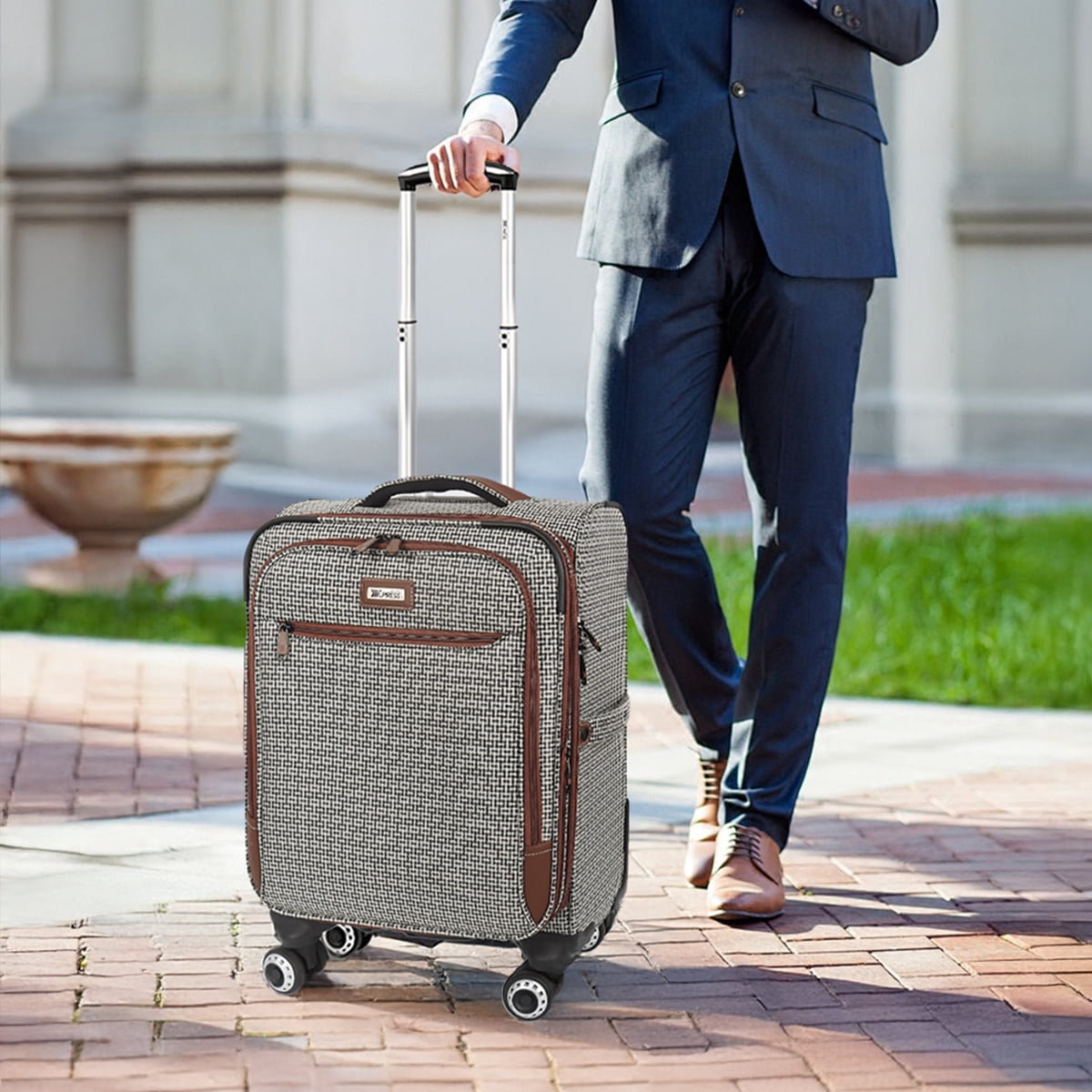 20" Softside Carry On Luggage Airline Approved Lightweight Expandable Soft Shell Suitcase with Spinner Wheels, XJ2511#8
