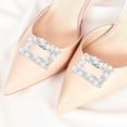 thumbnail image 2 of Unique Bargains 2 Pcs Shoe Accessories Fashionable Pearl Square Detachable Clip Style Shoe Decorations Silver Tone, 2 of 6