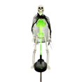 thumbnail image 2 of EclipseJewels Halloween Solar Garden Stake Light Outdoor Decor - Glowing Skeleton Figurine with LED Lamp, 3D Creepy Waterproof Skull Yard Ornament for Lawn Grave Patio Pathway Party,Green, 2 of 3