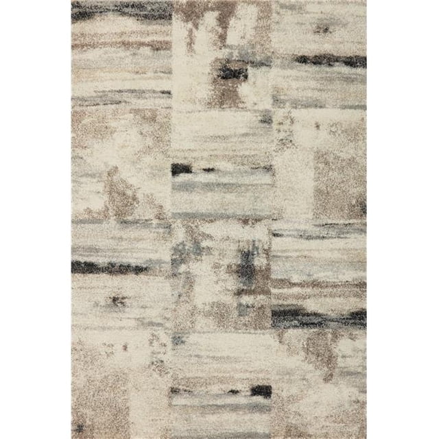 Dynamic Rugs MR24231256258 2 ft. x 3 ft. 11 in. Mehari 6258 Rectangle Contemporary Shag Rug - 6258 Taupe & Blue